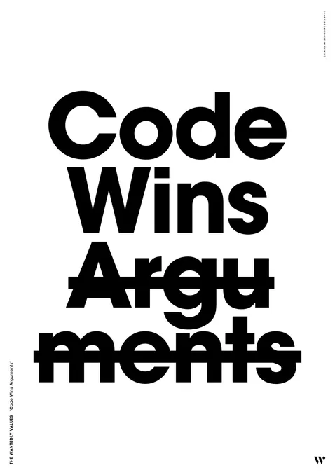 Code Wins Arguments